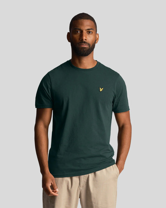 Plain T-shirt, Dark Green - Lyle&Scott