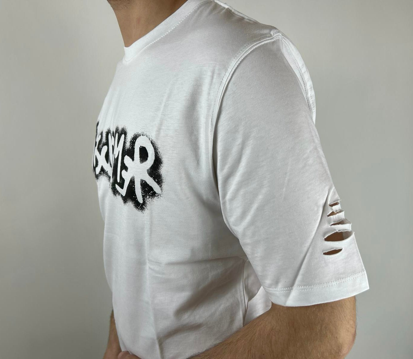 T-shirt Scratch, White - Disclaimer