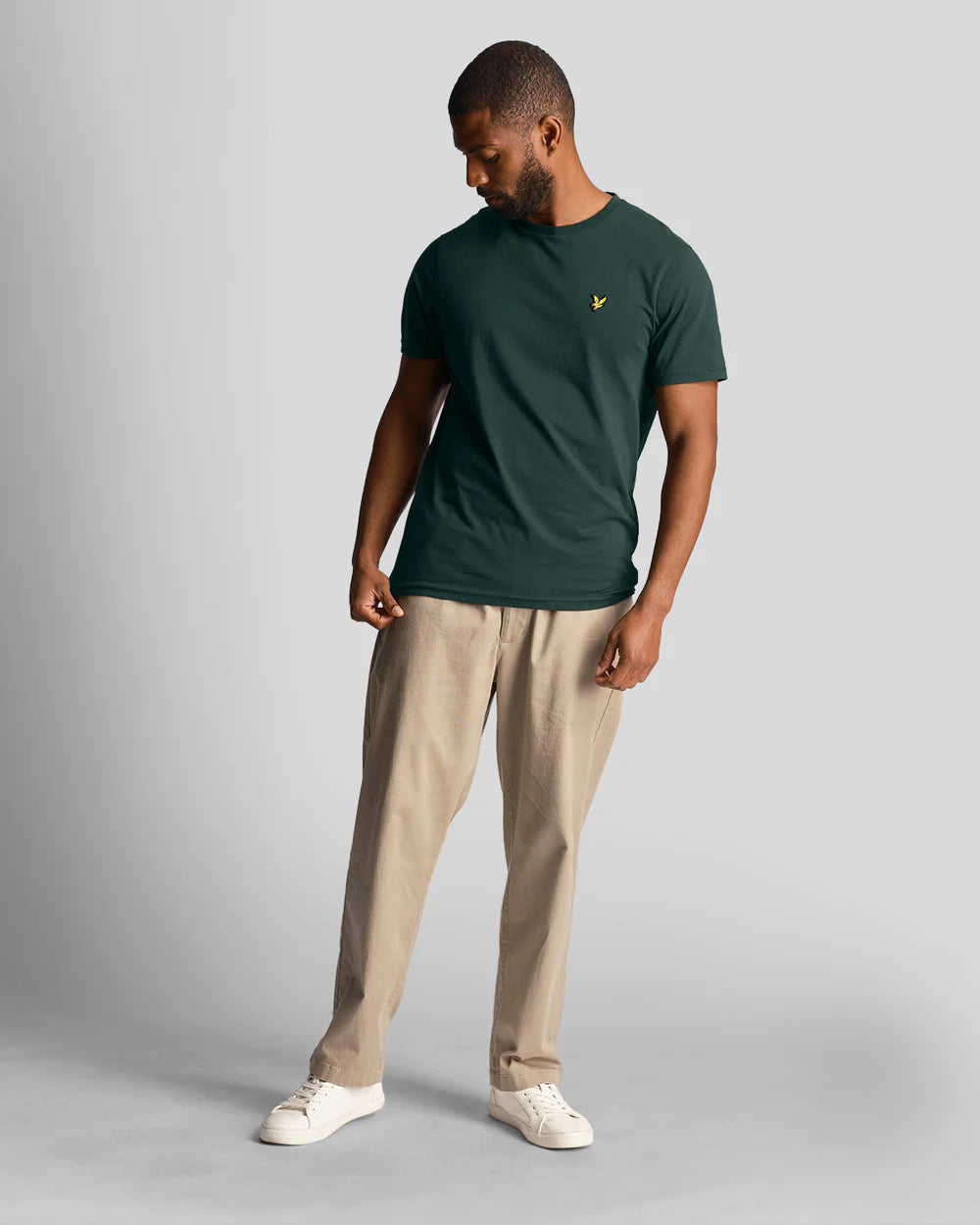 Plain T-shirt, Dark Green - Lyle&Scott