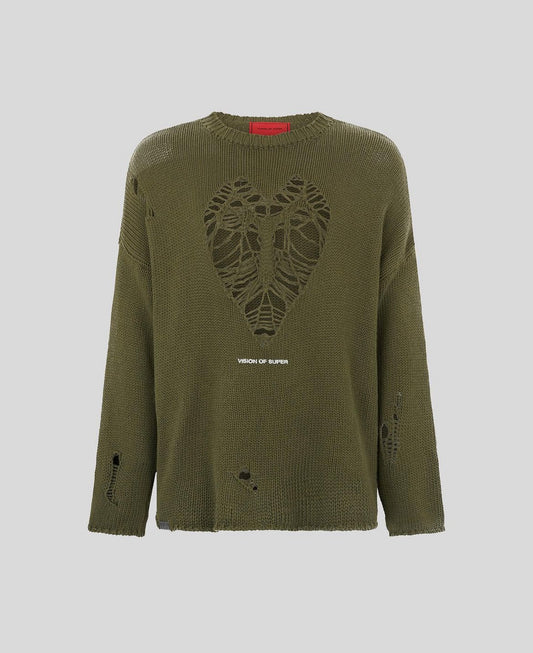 Maglione Heart, Green - Vision Of Super