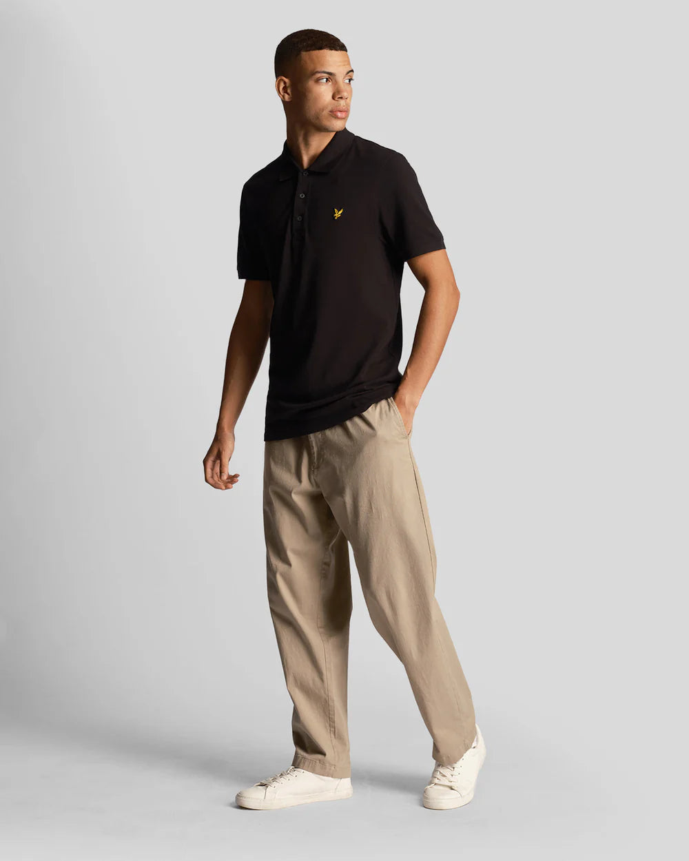 Plain Polo Shirt, Black - Lyle&Scott