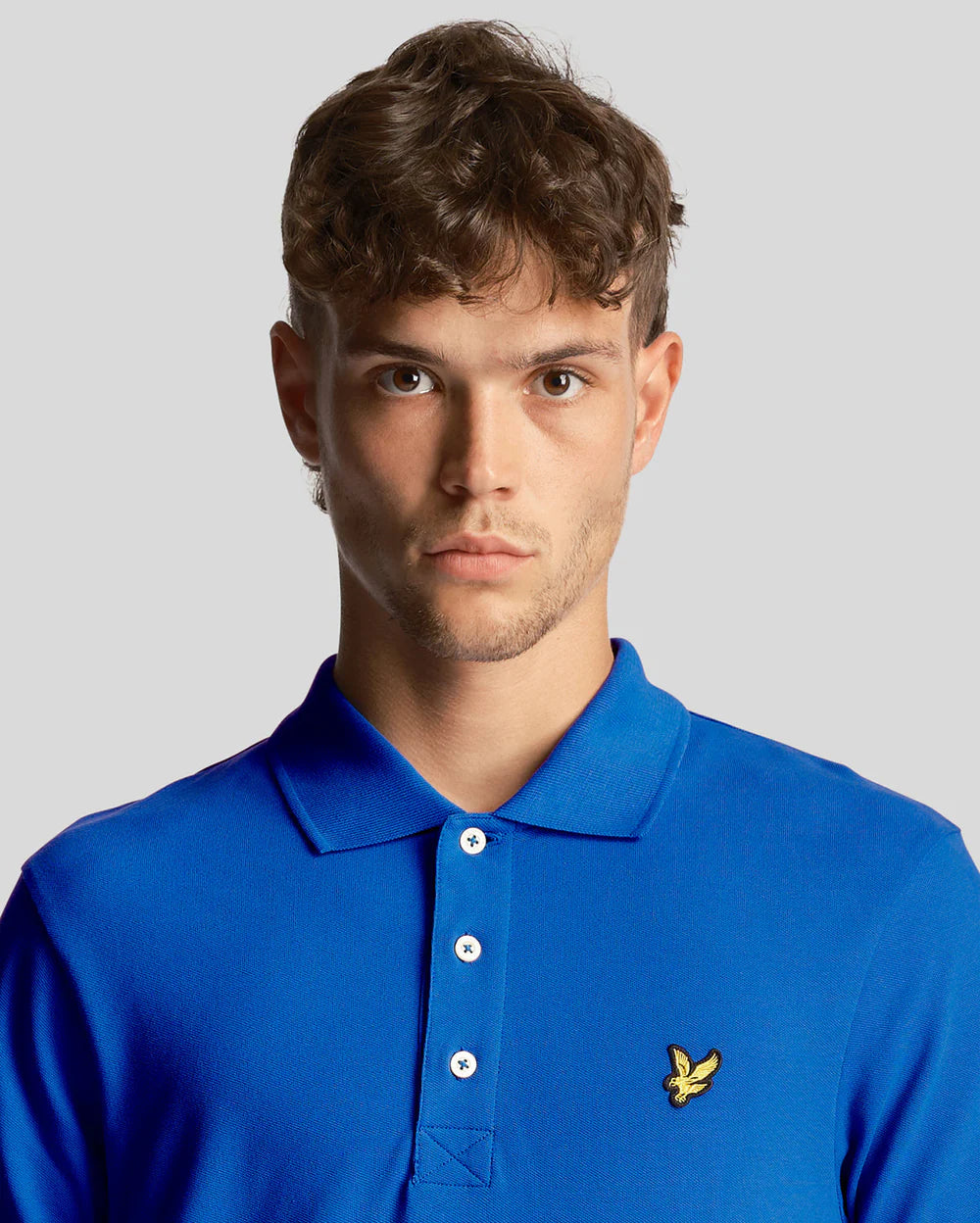 Plain Polo Shirt, Bright Blue - Lyle&Scott