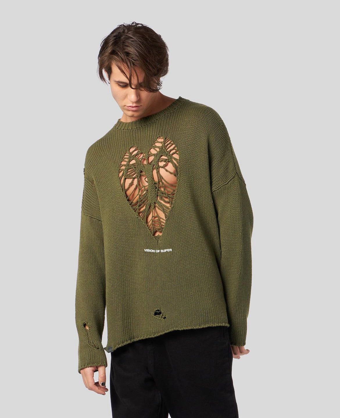 Maglione Heart, Green - Vision Of Super