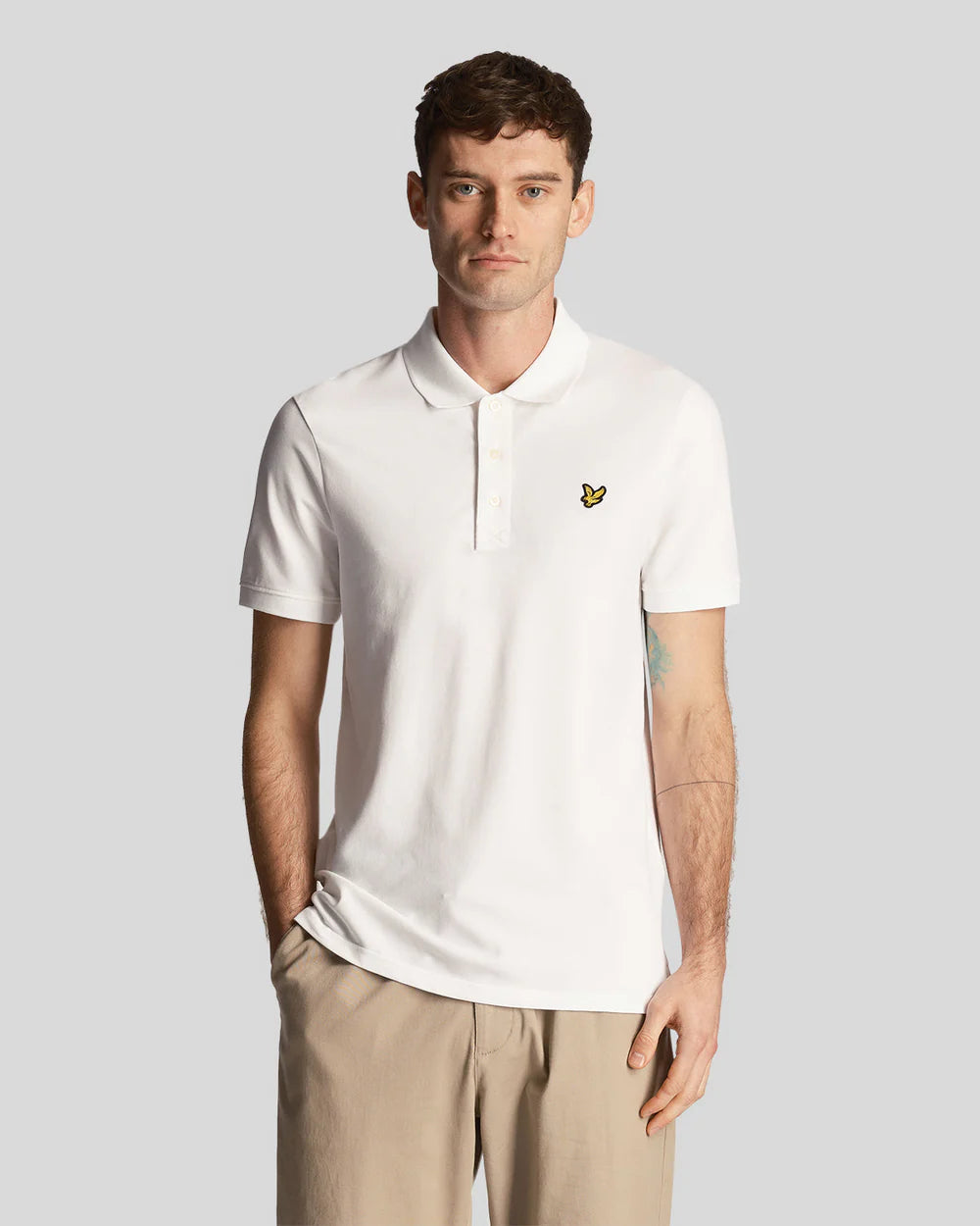 Plain Polo Shirt, White - Lyle&Scott