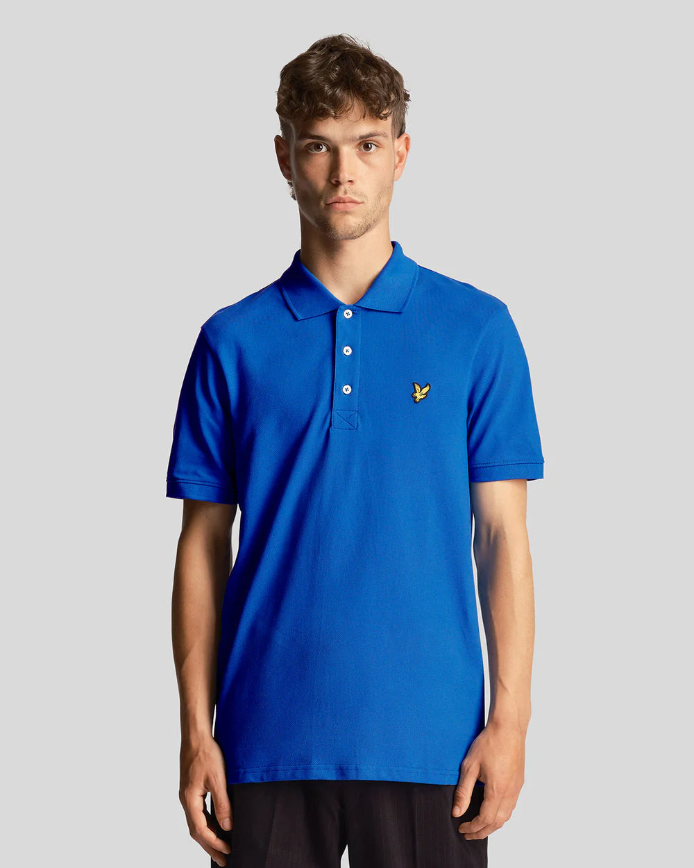 Plain Polo Shirt, Bright Blue - Lyle&Scott