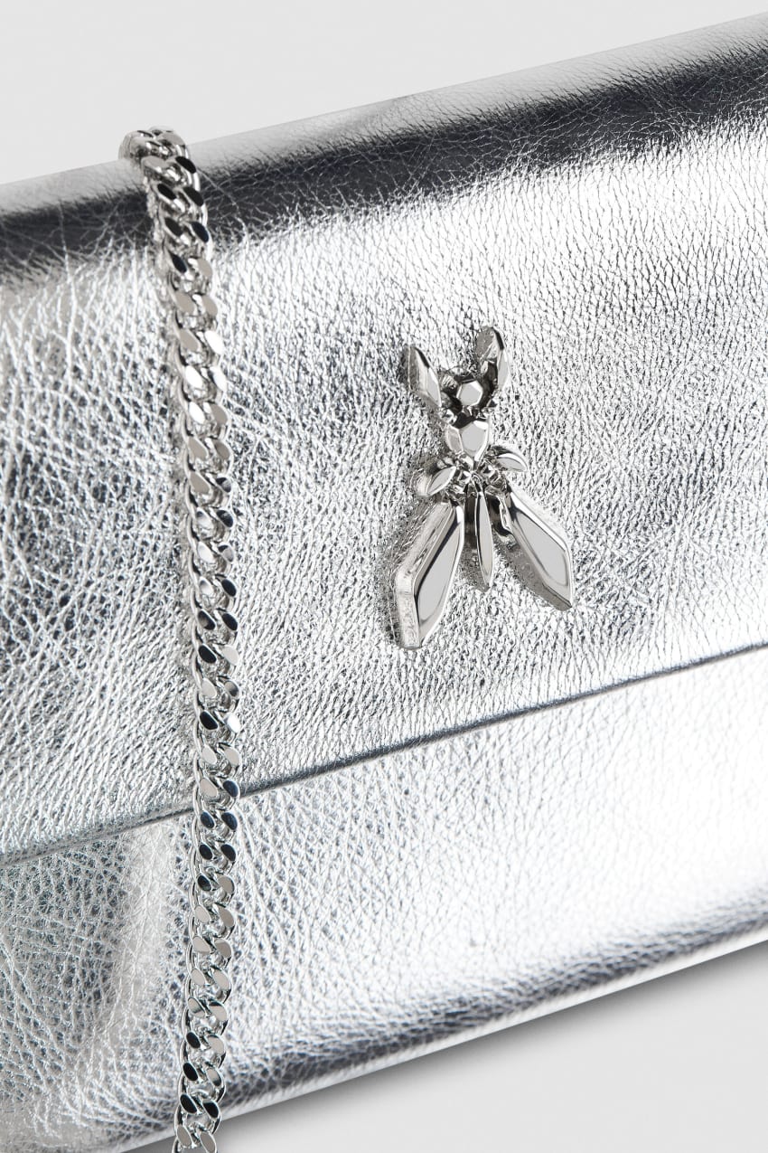 Fly Shiny Pochette, Silver- Patrizia Pepe