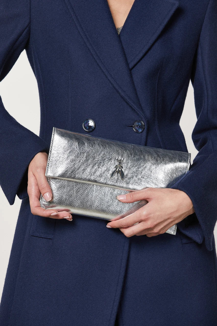 Fly Shiny Pochette, Silver- Patrizia Pepe