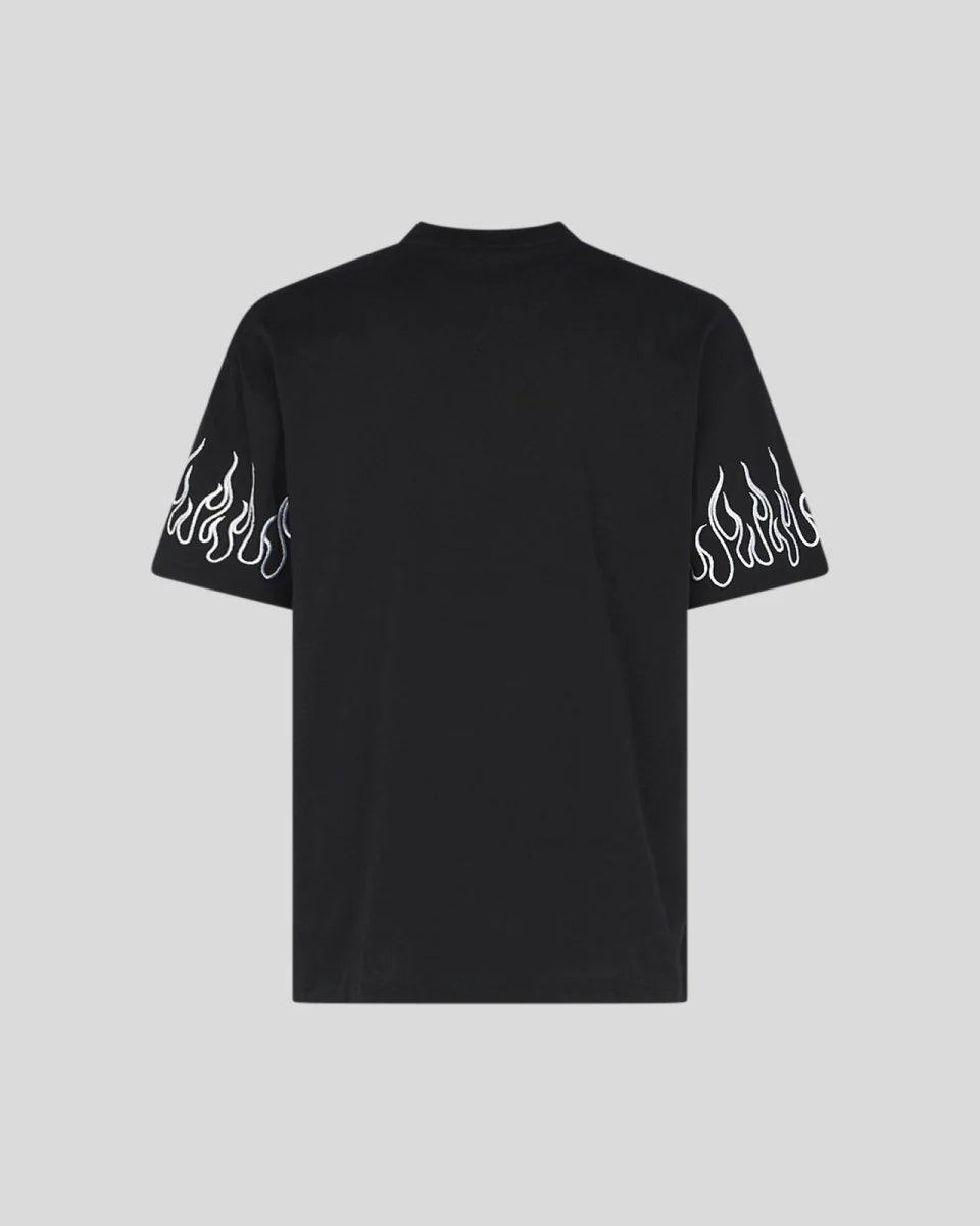 T-shirt Flame Ricamo, Black - Vision Of Super