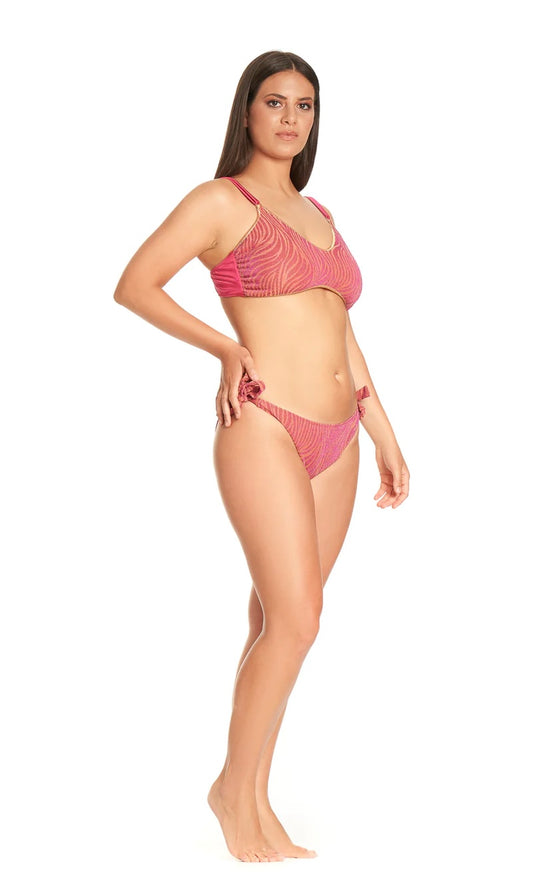 Bikini Pink Zibra Curvy -Cotazur