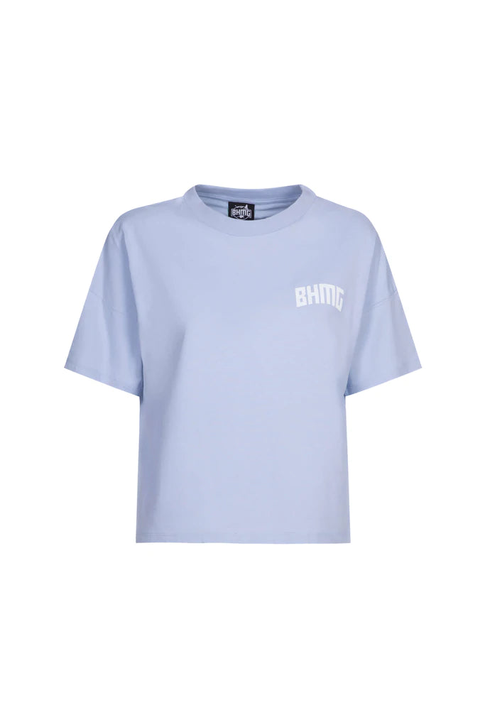 T-shirt Crop Woman, Light Blue - BHMG - fly-chic21