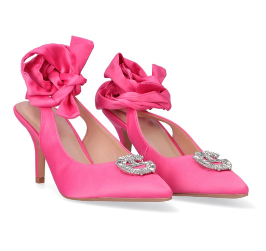 GAELLE - DECOLLETE FUCSIA CON LACCI - fly-chic21