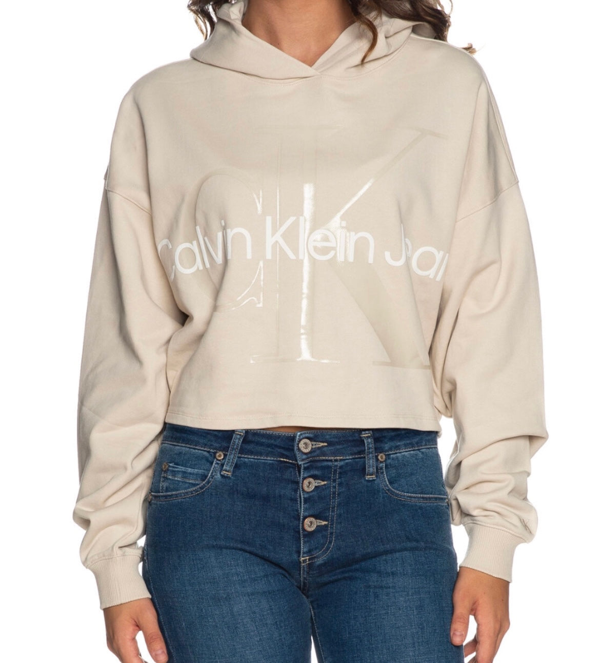 Hoodie Leather Beige - Calvin Klein Jeans