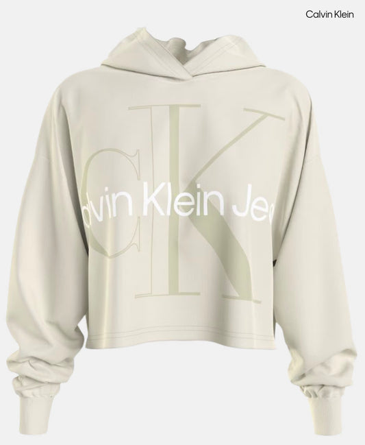 Hoodie Leather Beige - Calvin Klein Jeans