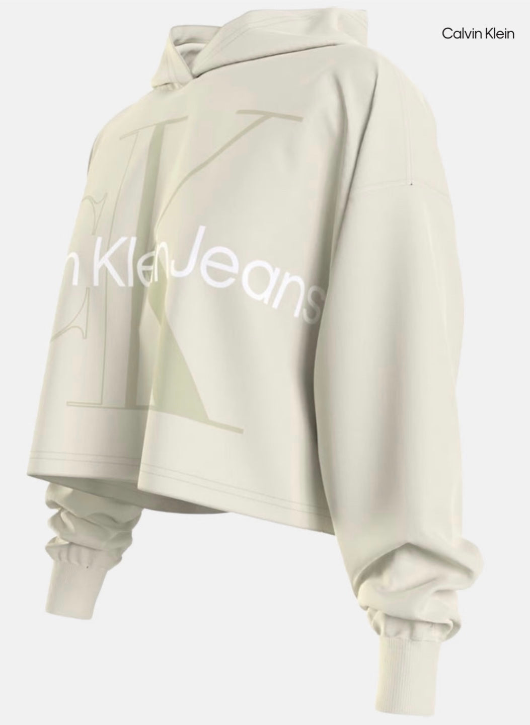 Hoodie Leather Beige - Calvin Klein Jeans